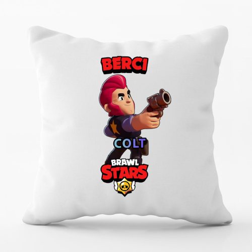 Brawl stars párna saját névvel fehér színben