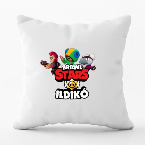 Brawl stars párna saját névvel fehér színben