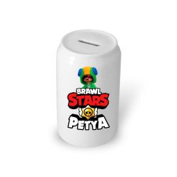 Brawl stars persely saját névvel fehér színben