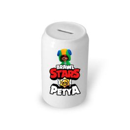 Brawl stars persely saját névvel fehér színben