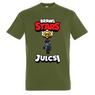 Brawl stars póló saját névvel khaki színben