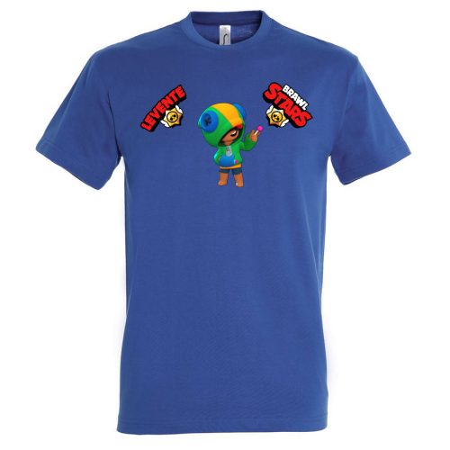 Brawl stars póló saját névvel kék színben
