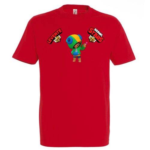 Brawl stars póló saját névvel piros színben