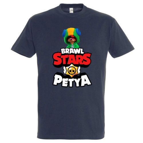 Brawl stars póló saját névvel sötétkék színben