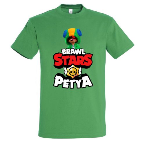 Brawl stars póló saját névvel zöld színben
