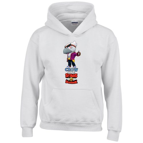 Brawl stars pulóver saját névvel fehér színben