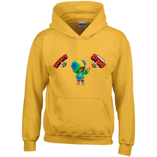 Brawl stars pulóver saját névvel sárga színben