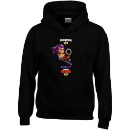 Brawl stars pulóver saját névvel fekete színben
