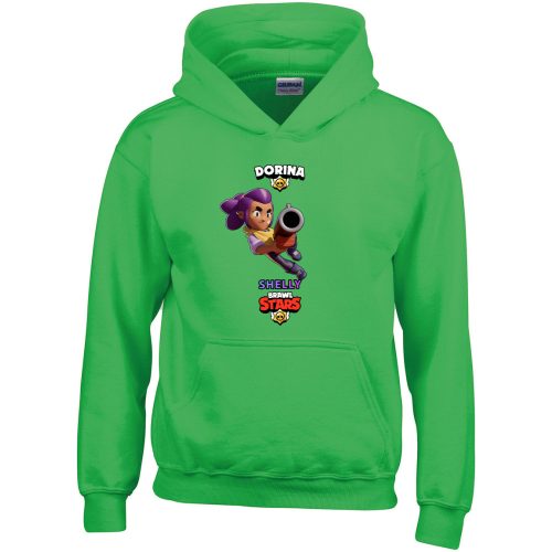 Brawl stars pulóver saját névvel zöld színben