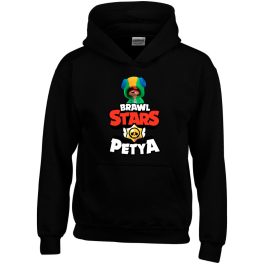 Brawl stars pulóver saját névvel fekete színben