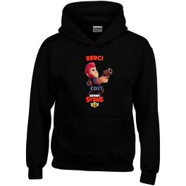 Brawl stars pulóver saját névvel fekete színben