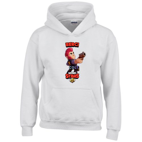 Brawl stars pulóver saját névvel fehér színben