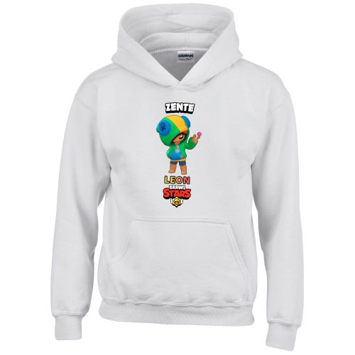 Brawl stars pulóver saját névvel fehér színben