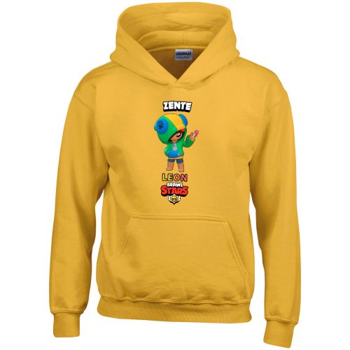 Brawl stars pulóver saját névvel sárga színben