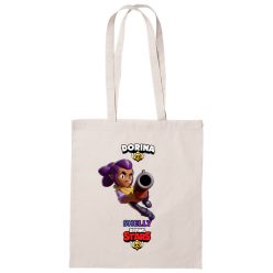 Brawl stars vászontáska saját névvel fehér színben