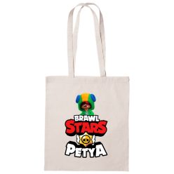 Brawl stars vászontáska saját névvel fehér színben