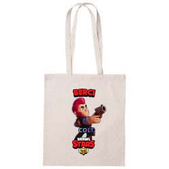 Brawl stars vászontáska saját névvel fehér színben