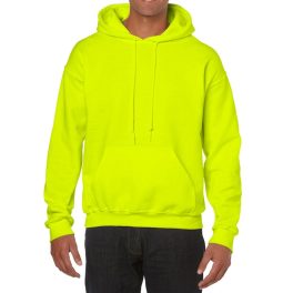 Gildan Neon zöld kapucnis pulóver