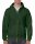 Gildan Sötétzöld zippzáras kapucnis pulóver