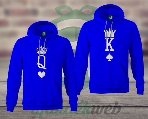 King-Queen páros kapucnis pulóver