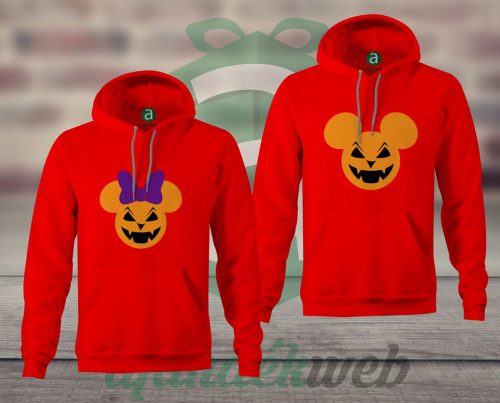 Mickey Minnie halloween páros kapucnis pulóver