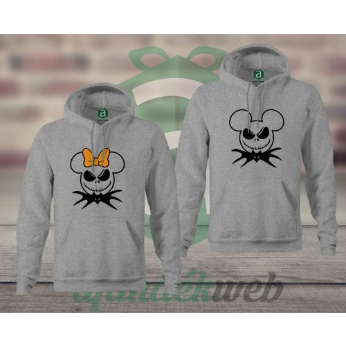 Mickey Minnie halloween 2 páros kapucnis pulóver