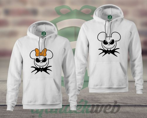 Mickey Minnie halloween 2 páros kapucnis pulóver