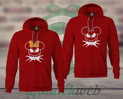 Mickey Minnie halloween 2 páros kapucnis pulóver