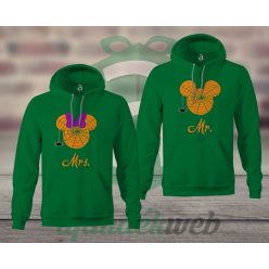 Halloween Mr Mrs páros kapucnis pulóver