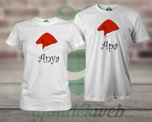 Karácsonyi Apa Anya páros póló