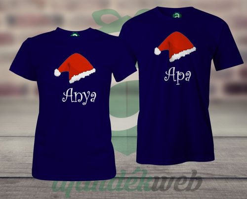Karácsonyi Apa Anya páros póló