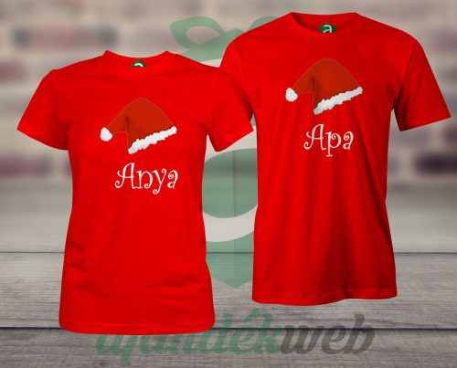 Karácsonyi Apa Anya páros póló
