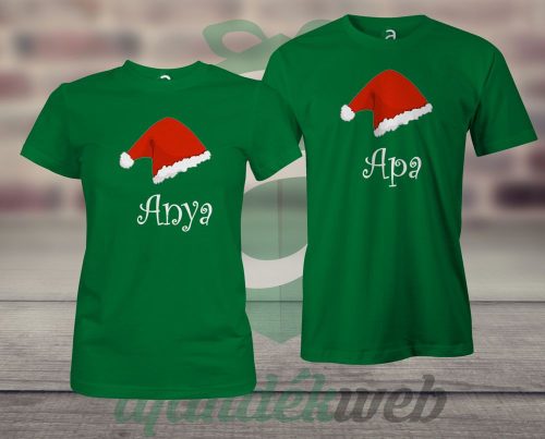 Karácsonyi Apa Anya páros póló