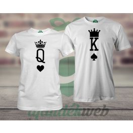 King-Queen páros póló