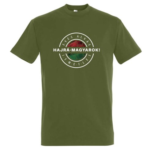 Magyar szurkolói póló - evés alvás hajrá magyarok