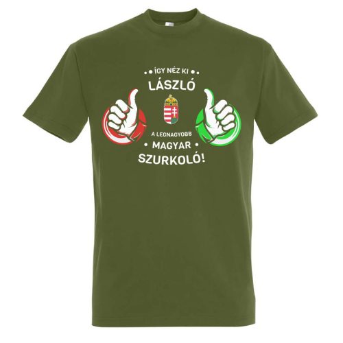 Magyar szurkolói póló - így néz ki névvel