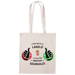 Magyar szurkolói vászontáska – így néz ki névvel