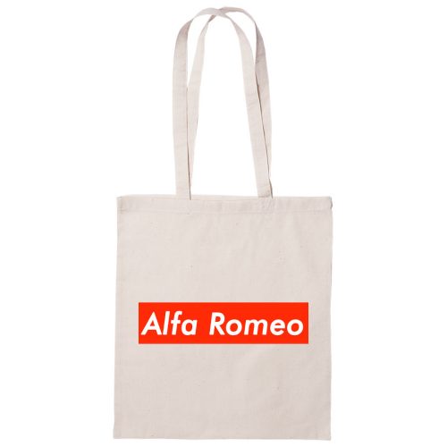 Piros stílusú vászontáska - alfa_romeo