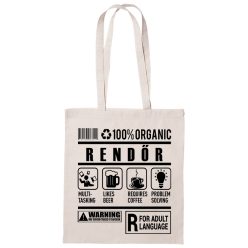 100% Organic Rendőr feliratos vászontáska