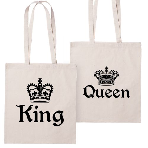 Páros vászontáska – King & Queen 1