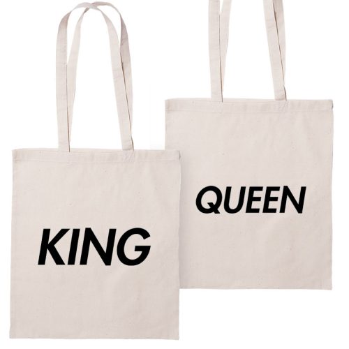 Páros vászontáska – King & Queen 2