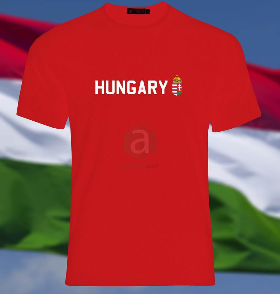 Hungary M-es piros póló