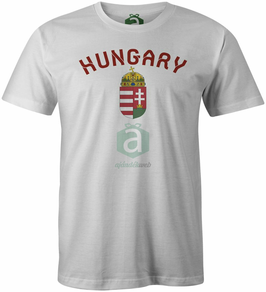 Hungary címeres fehér póló