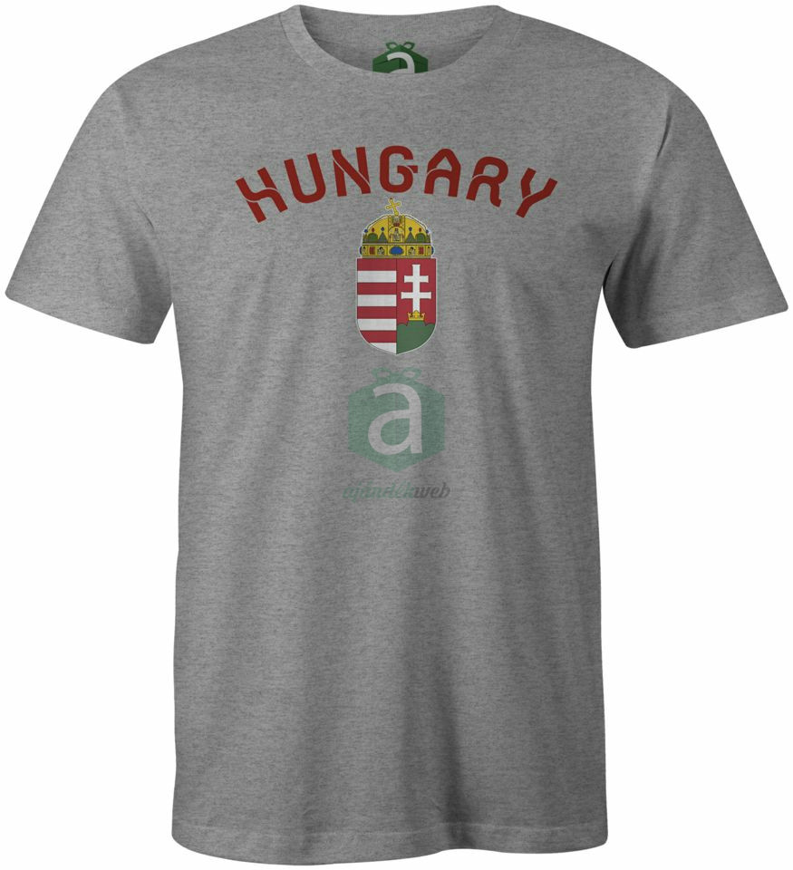 Hungary címeres szürke póló