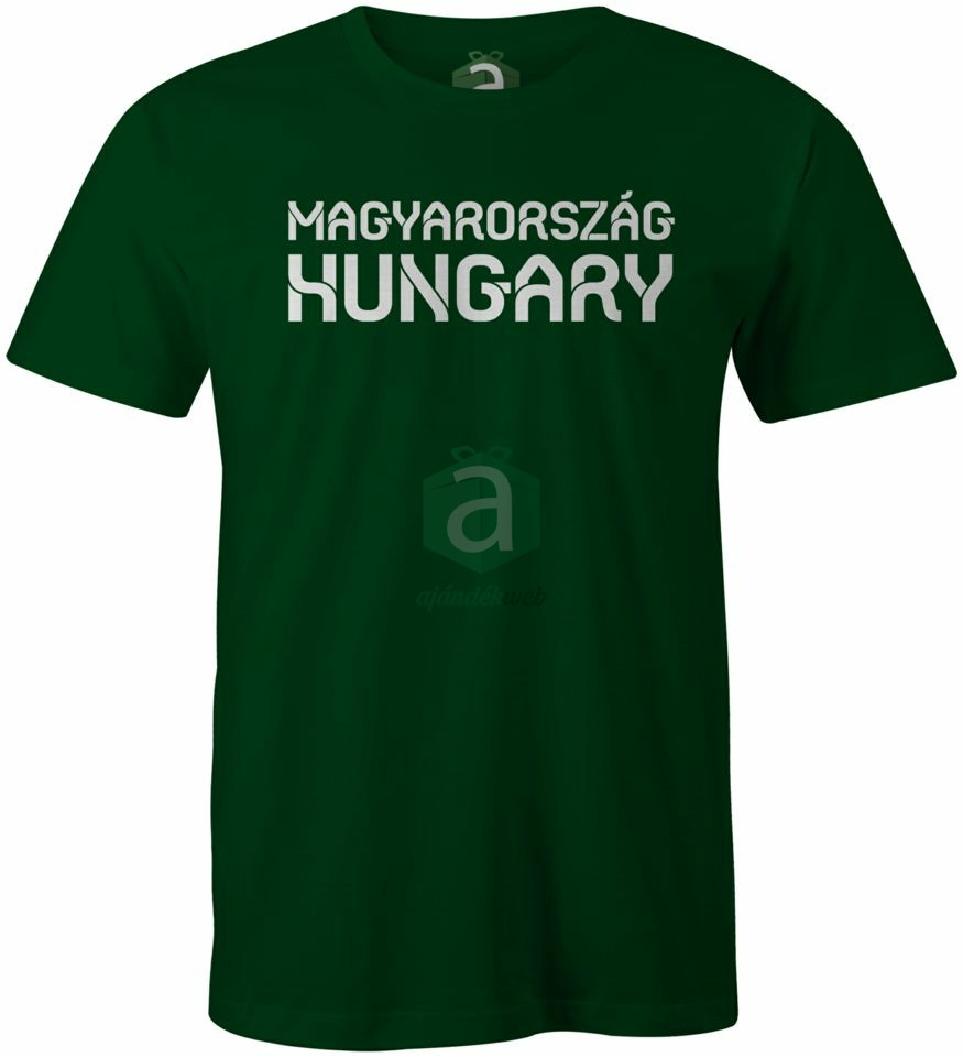 Magyarország Hungary sötétzöld póló