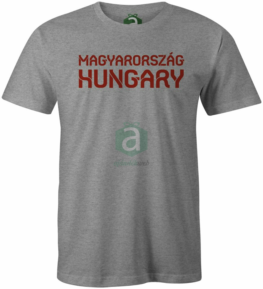 Magyarország Hungary szürke póló