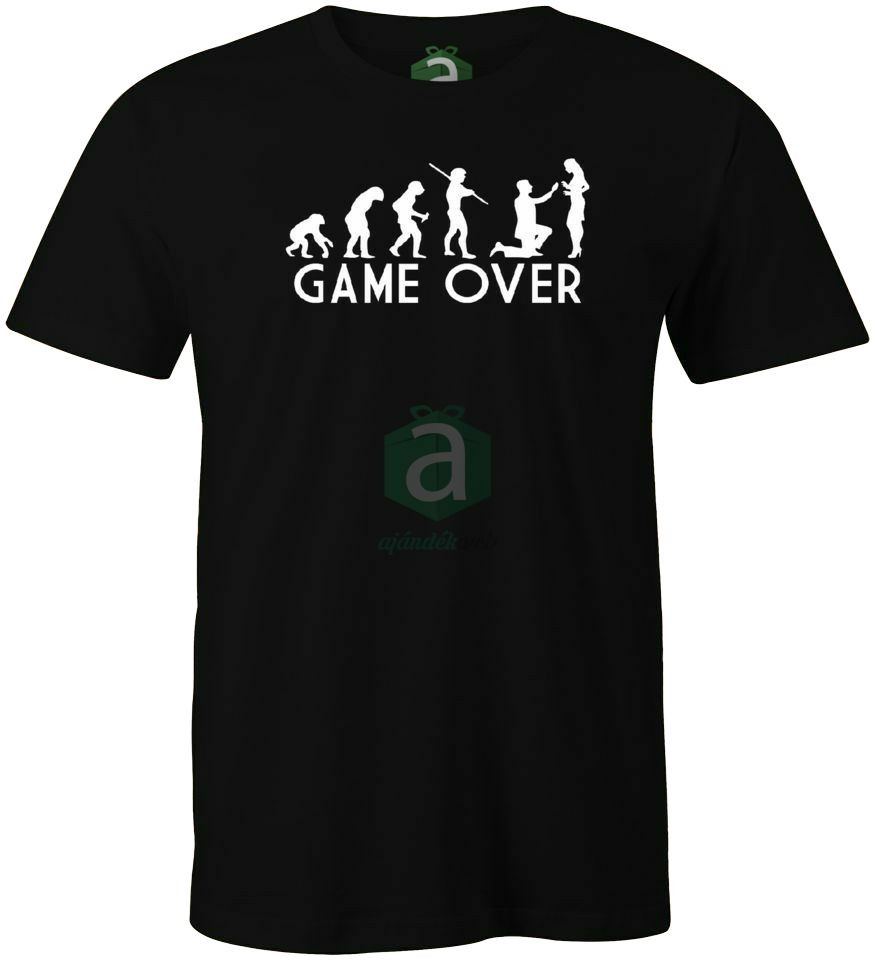 Game Ower M-es fekete póló