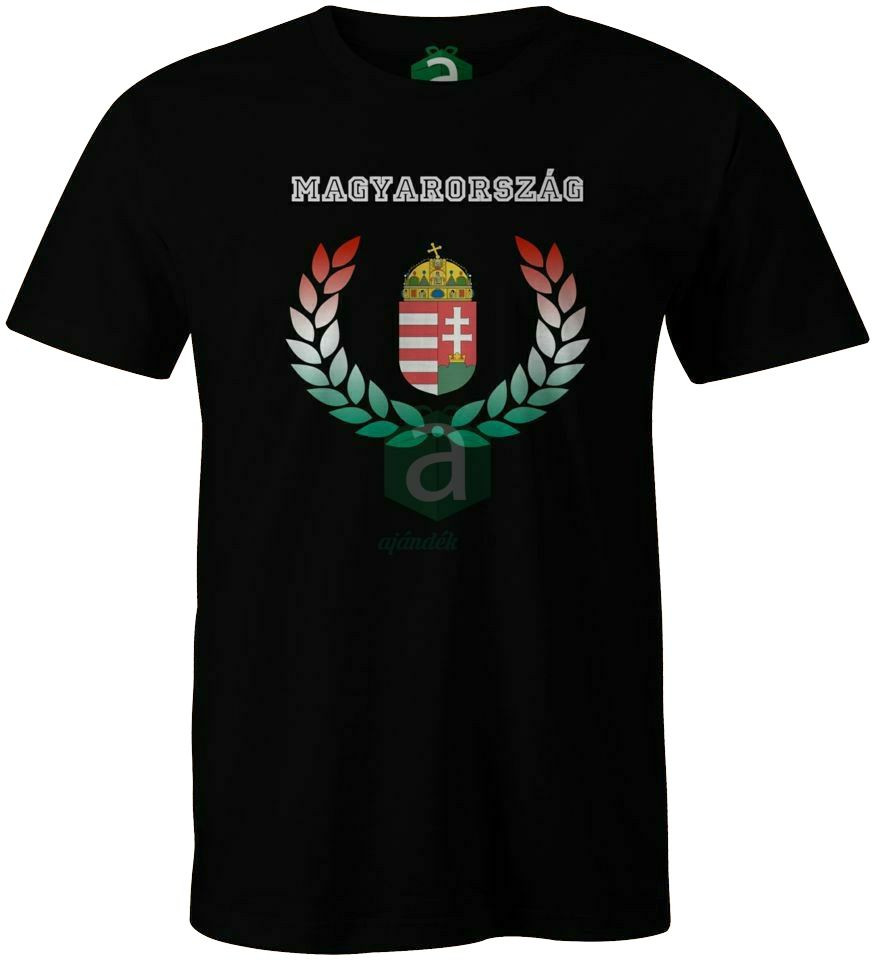 Magyarország nemzeti színű babércímeres póló