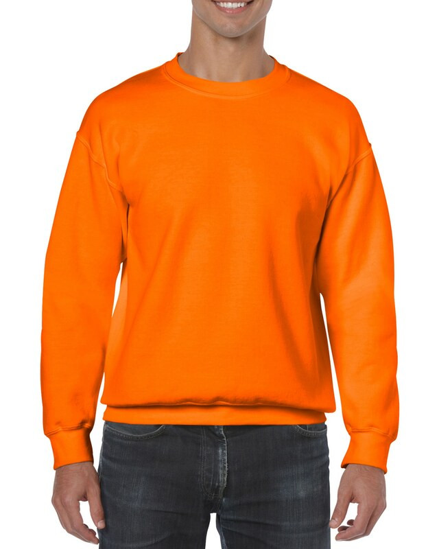 Gildan Neon narancs környakas pulóver