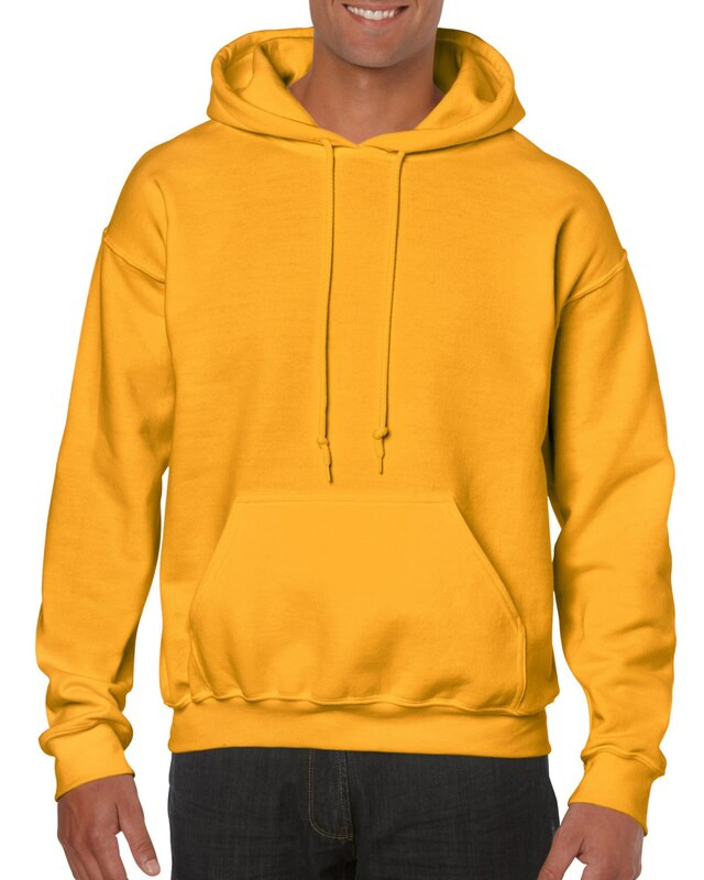 Gildan Sárga kapucnis pulóver